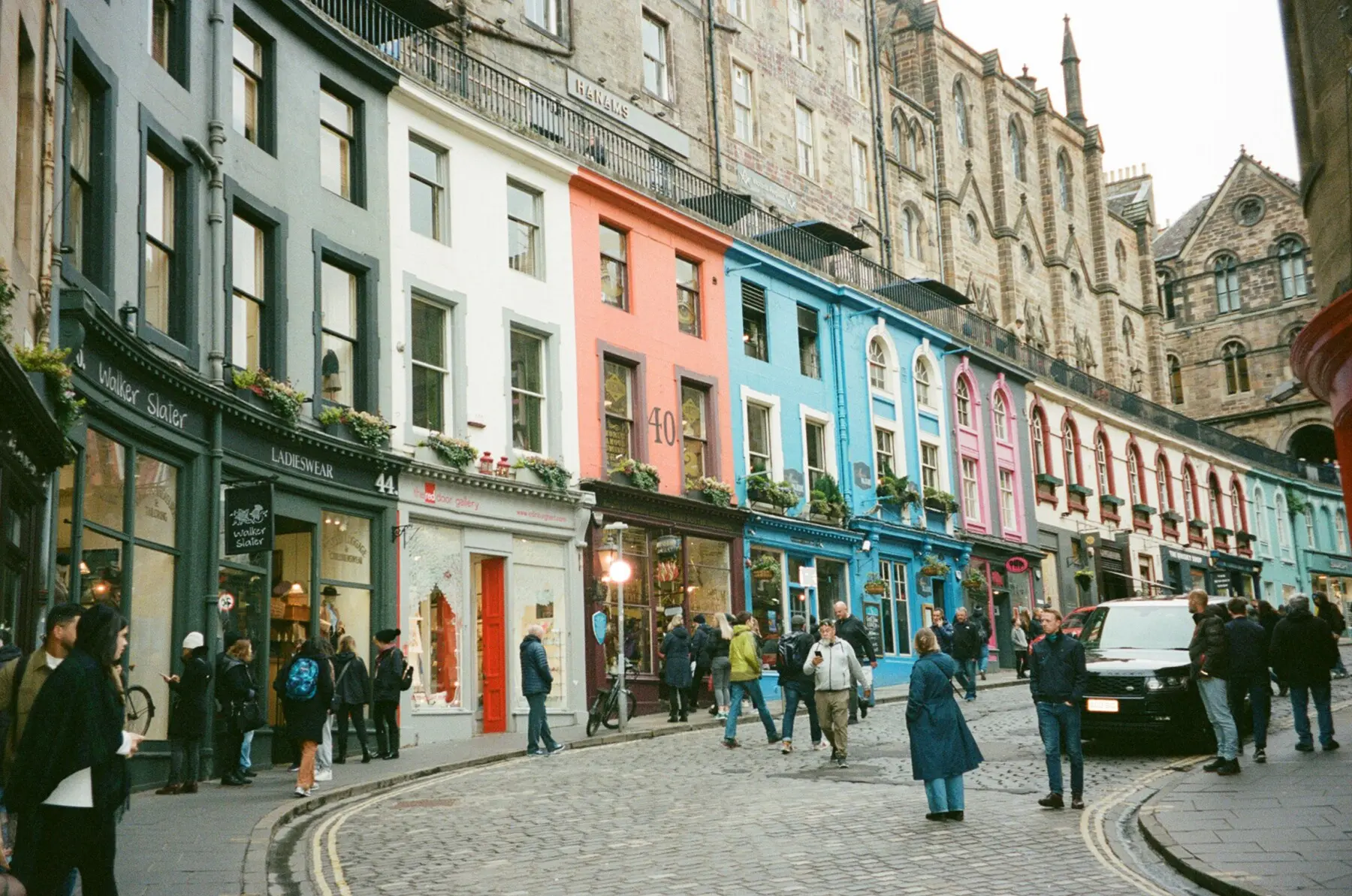 Victoria Street Edinburgh colourful shopfronts